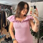 Free People Sweetheart Neck Talia Mini Dress Lilac Size Large Photo 4