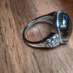Matrix Silver Shungite and White Zircon Stainless Steel Ring (Size 10) Photo 10