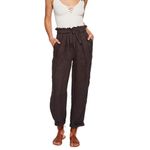 Free People Only Over You linen pants women's small elastic waist with ties Photo 7