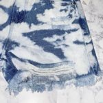 BP New Ripped Cutoffs High Rise Shorts Non-Stretch Denim Blue Bleached Wash Photo 3