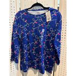 kim rogers  Women's Christmas Lights Print Long Sleeve‎ T-Shirt Top - Large Photo 1