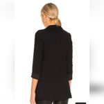 All Saints Aleida Jersey Blazer Black Size 4 Open Front 3/4 Sleeves Photo 1