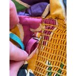 ZARA  Yellow Floral Print‎ Adjustable Strap Ruffled Bust Cropped Top Tropical M Photo 12