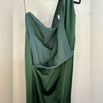 NEW Showpo Felt So Happy Midi One Shoulder Drape Dress Emerald Women’s 10 Easter Green Photo 5