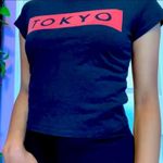 Source Unknown Black Tee with Red Tokyo Print Size 6 Photo 1
