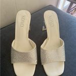 XOXO Women's White Rhinestone Heels size 8M Photo 10