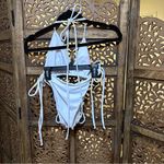 NEW Oceanus Sienna Sequin Embroidery Bikini White Size M Photo 7