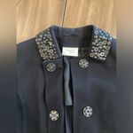 Akris Punto  LIGHTWEIGHT embellished collar metal button black wool blazer Jacket Photo 10