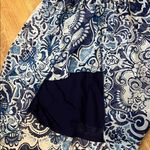 Beige by eci Blue and White Paisley Dress size 10 new lined Photo 3