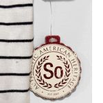 SO  Women's White Black Stripe Short Sleeve V-Neck T-Shirt Tee Bodysuit Size L Photo 6