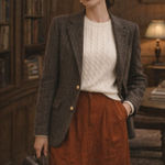 Vintage 1970s Sir for Her Academia Retro Pencil Skirt XS Rust Brown Old Money Photo 0