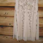 Pisarro Nights Nights Blush Beige Beaded Sequin Gown Dress 10 Tan Photo 6