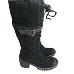 Vintage Foundry Co womens Naomi Tall Boots size 8 New Black Suede Lace Up Photo 2