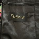 Jolene Chiffon Strapless Jeweled Chiffon‎ Tail Ruched Cocktail Dress Sz 6 $390 Black Photo 14