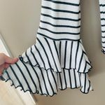 Free People  Striped Bell Sleeve Top Black/White Sz XS Photo 6