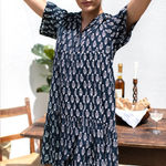 India Collection Emerson Fry XS/S Island Dress 2 Marguerite Blue Organic Cotton Photo 0