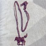 Western Copper Horse Stallion Pendant 32 Inch Necklace Brown Photo 3