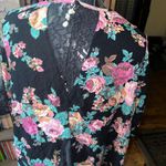 Live 4 Truth  roses lace inlaid drape front lightweight 2x kimono top Photo 2