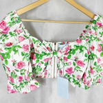 Hill House The Isabella Top Pink Roses BarbieCore Size Medium Photo 0