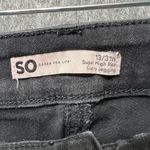 SO  Super High Rise Curvy Jegging Distressed Black Wash Jeans‎ Size 13/31W Photo 1