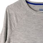Boden Cotton Baseball Tee Blue Striped Long Sleeve‎ Size Small J0616 White Photo 4