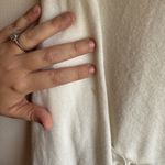 Sadie & Sage Cream Ruffle Sweater Medium Photo 3