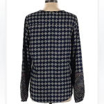 Harvé Benard Harve Bernard Navy Blue and Tan Women’s Blouse Size Large Photo 1