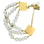 Grace Loves Lace Gold Freshwater Pearl 3 Strand Anklet Bracelet Bride Wedding White Photo 4