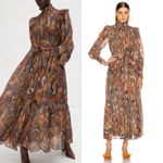 Ulla Johnson  Constantine Maxi Dress Amber Birds of Paradise Sz 6 Photo 1