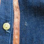 Gunne Sax 1970s Vintage Blue Denim Calico Floral Trim Maxi Dress Prairie Dress 3 Photo 5