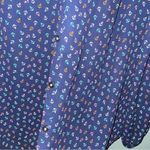 Talbots Gauzy Button Down Anchor Print Long Sleeve Shirt Size Small Photo 2