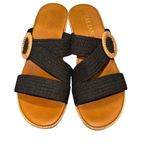 Italian Shoemakers  Black Wedge Sandals NWOT Photo 1