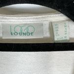 LOGO By Lori Goldstein LOGO By Lori‎ Goldstein Cream Tie Front Shrug Womens Size Small Ruffle Hem Boho Photo 4