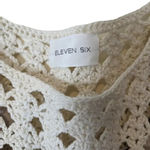 Eleven Six Crochet Midi Dress White Lotus Quiet Luxury Resortwear Tan Photo 1