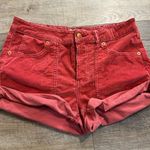 Free People Red Corduroy Shorts Size 24 Photo 0