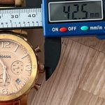 Fossil Boyfriend Chronograph Ladies Watch Rose Gold Tone Case Bracelet Dial Date Photo 10