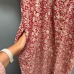 Faherty Carmel Dress Spice Red Sunrise Floral L Photo 8