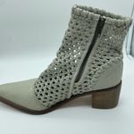 Free People  White Gray In The Loop Woven Ankle Boots Women's size 41 / 10.5 Photo 8