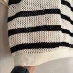Laundry by Shelli Segal  Open Knit Sweater Country Club Stripe Sporty Preppy Photo 4