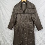 Vince  Quilted Puffer Longline Packable Lightweight‎ Water Resistant Coat Size M Photo 2