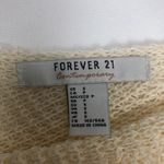 Forever 21 Contemporary V-Neck Open Knit Cream Vest Size Small Workwear Casual Photo 1