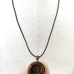 Wood tree of life pendant necklace on cord Photo 2