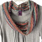 Missoni  Denim Designer Knit Metallic Stripe Cowl Neck Gray Top size small Photo 1
