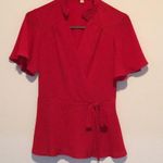 Monteau Deep Cross over V peplum top Photo 0