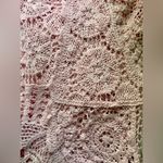 Nina Leonard Pink Crochet Lace Cottagecore Open Front Cardigan Sweater Photo 5