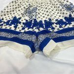 Mm Mm Mm Floral Romper Blue White Summer Boho Size M Lined Adjustable Straps Size M Photo 8