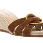 Veronica Beard Ivy Suede & Raffia Wedge Sandals Hazelwood Espadrille 7 Photo 0