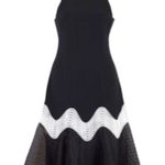 Jonathan Simkhai Mesh Crocheted Cocktail Dress Black And White Size 2. Photo 3