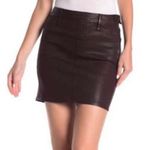 Good American  Waxed Denim Mini Skirt Black Photo 7