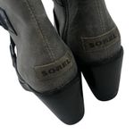 Sorel  After Hours Wedge Moto Bootie Gray Suede Black Straps Sz 6 Gorpcore Chic Photo 5